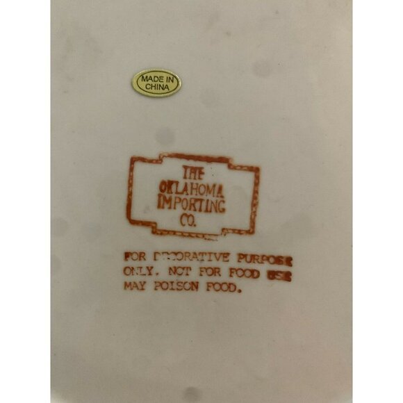 Oklahoma Anthropomorphic Importing Co. Painted Plate Monkeys Instruments - Picture 4 of 4